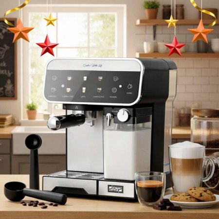ماكينة إسبريسو وكابتشينو بحليب أوتوماتيكي - Espresso & Cappuccino Machine with Automatic Milk